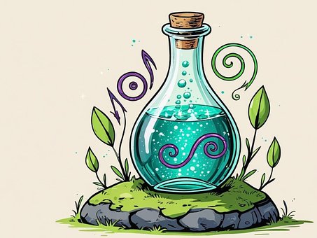 Karikatur, Cartoon-Illustration, Hexerei