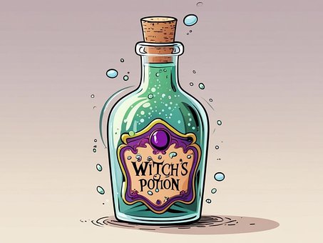 Karikatur, Cartoon-Illustration, Hexerei