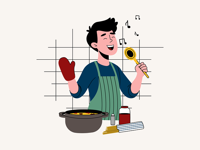 Free cooking cook sing illustration