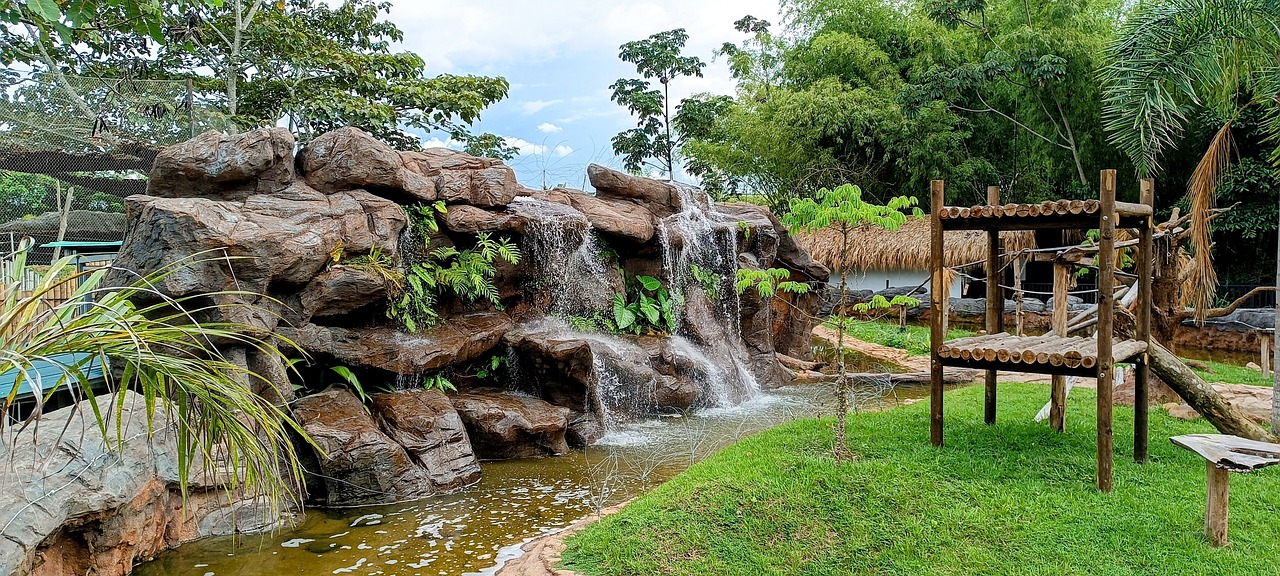 Download free HD stock image of Artificial Waterfall Rocks Free Artificial Waterfall Rocks photo and picture