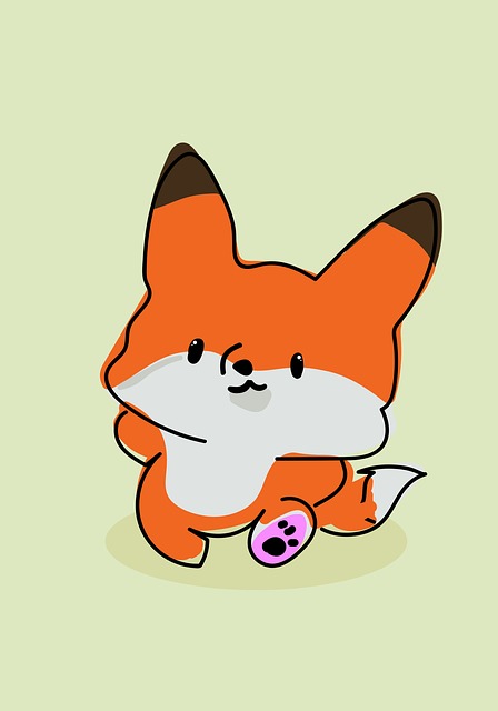Free fox mammal drawing illustration