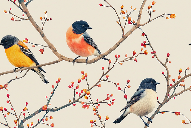 Free Ai Generated Birds illustration and picture