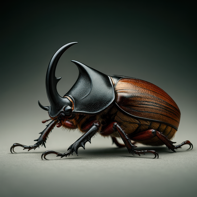 Free ai generated rhinoceros beetle beetle macro illustration