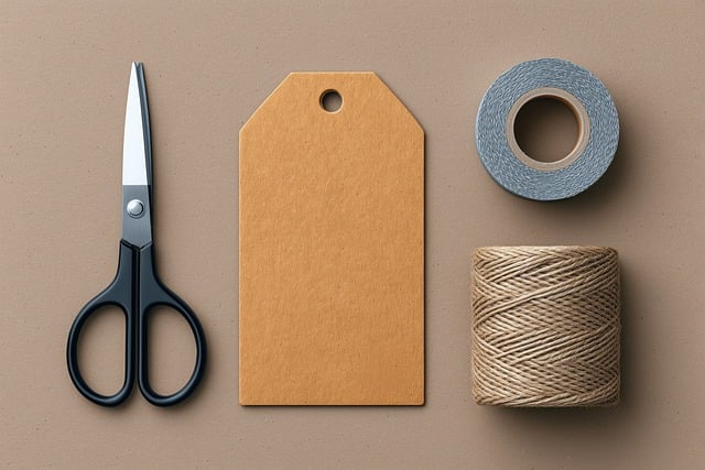 Free tag scissors twine illustration