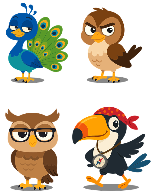 Free ai generated peacock owl vector