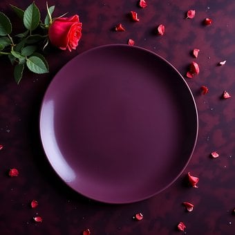 Free Plate Rose illustration and picture