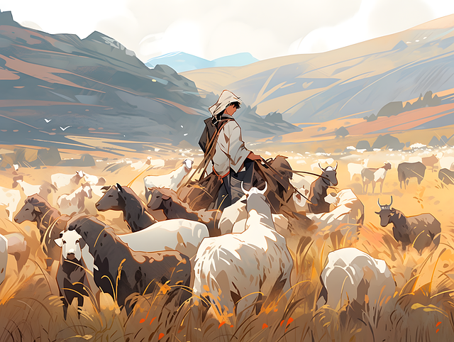 Free horse herd animal illustration