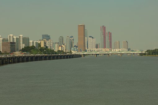 Seoul, Bro, Flod, Korea, By