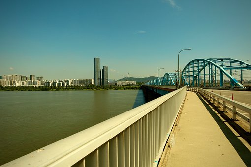 Seoul, Bro, Flod, Korea, By