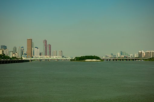 Seoul, Bro, Flod, Korea, By