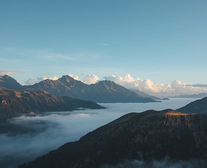 Montañas, Naturaleza, Nieve, Cima, Cielo