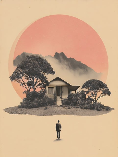 Free ai generated minimal landscape illustration