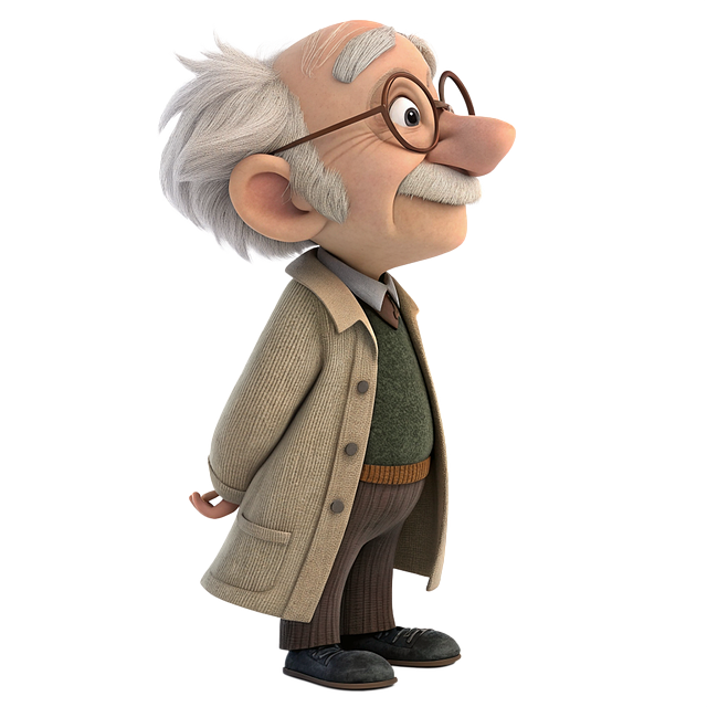 Free ai generated old man human illustration