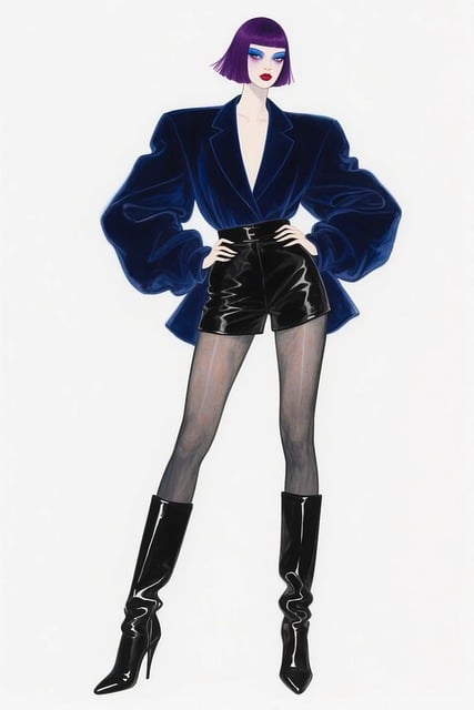 Free woman fashion model illustration