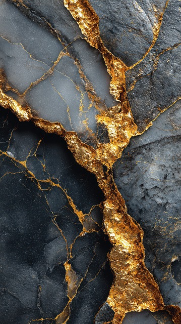 Free black marble polished surface high-end illustration