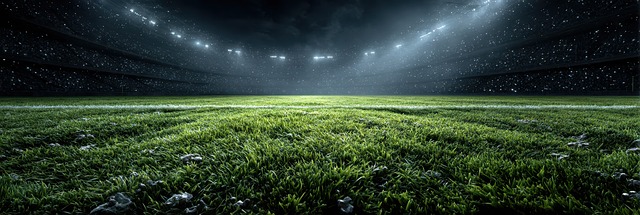 Football, Stadion, Gras, Feld, Lichter