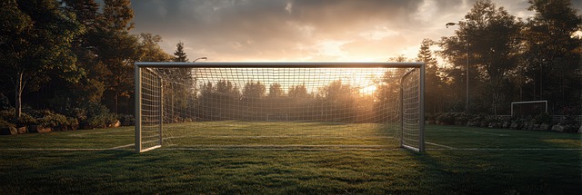 Free Soccer Goal Sunset illustration and picture