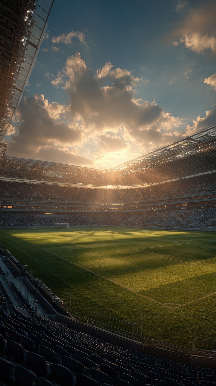 Download free HD stock image of Stadium Sunset Free stadium sunset clouds illustration