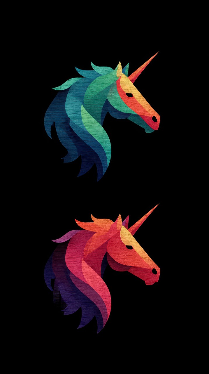 Download free HD stock image of Unicorn Gradient Free unicorn gradient art illustration