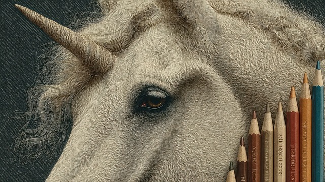 Free Horn Pencil Art illustration and picture