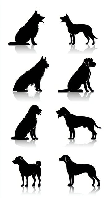 Free Dog Silhouettes Canine Shapes illustration and picture