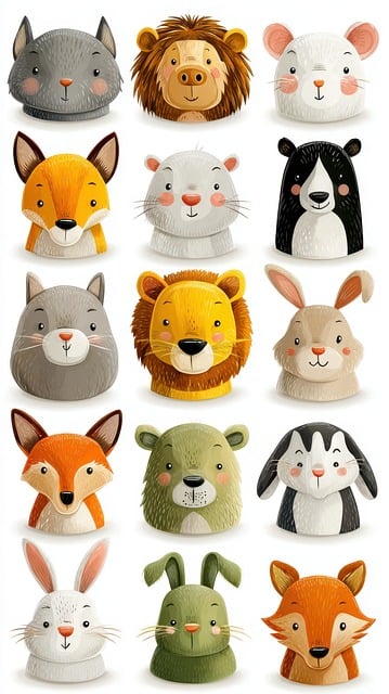 Free Animal Faces Animal Lovers illustration and picture