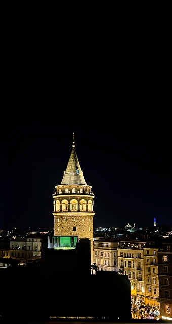 Istanbul, Galata, Turn, Noapte, Oraș