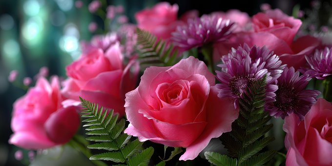 Floreciente, Decoración, Rosado, Tierno