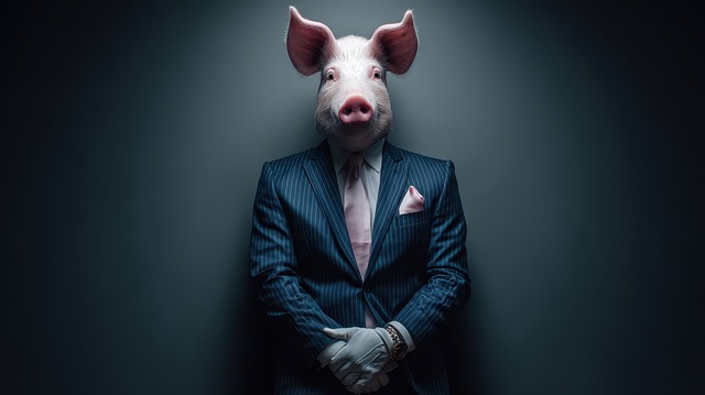Free Surreal Art Pig Head illustration and picture