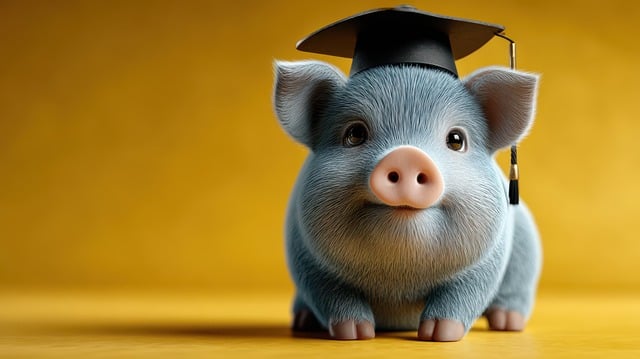 Free Pig Graduation illustration and picture