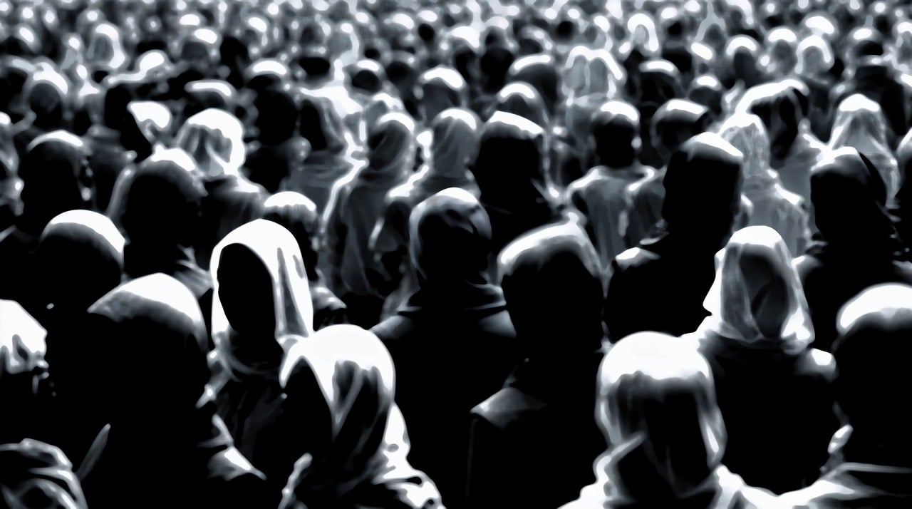 Free crowd people mass illustration
