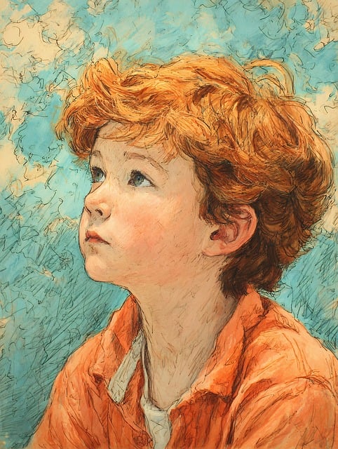 Free watercolor artistic portrait illustration