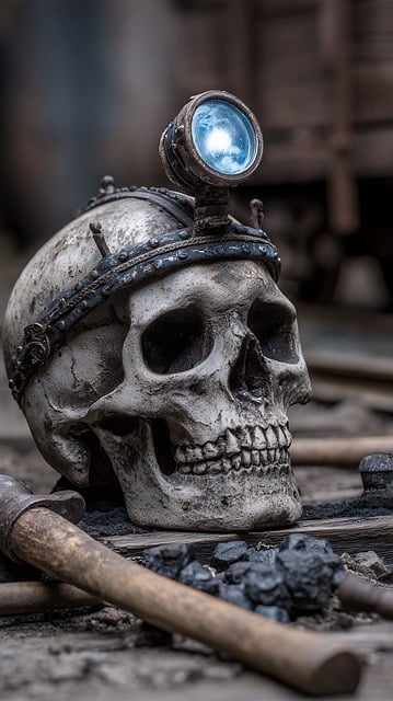 Free ai generated skull headlamp illustration