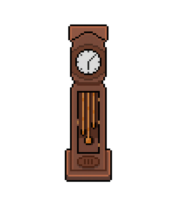 Free Pixel Art Pendulum Clock photo and picture