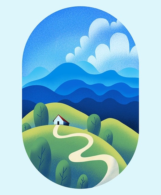 Free home cottage nature illustration