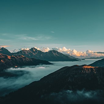 Nieve, Montañas, Paisaje, Cima, Cielo