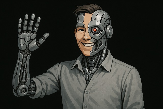 Free cyborg android robot illustration
