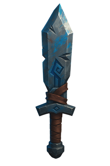 Free fantasy mace spiked weapon glowing core mace illustration