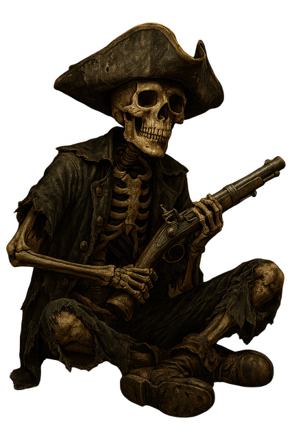 Free skeleton pirate undead pirate fantasy skeleton illustration