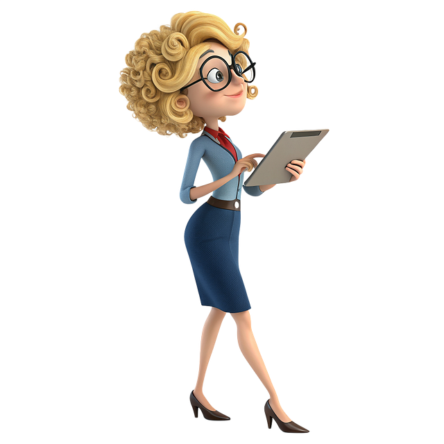 Free office woman employee illustration