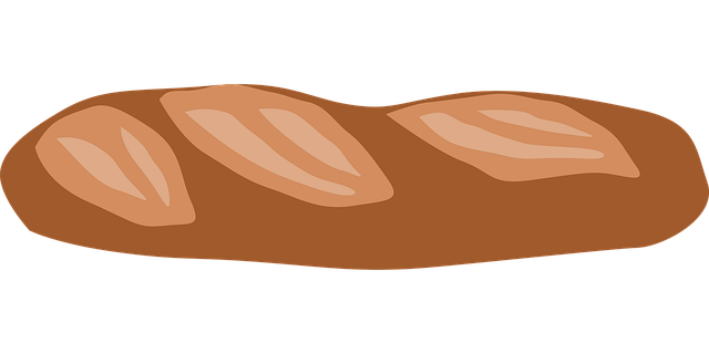 Free baguette bread france vector