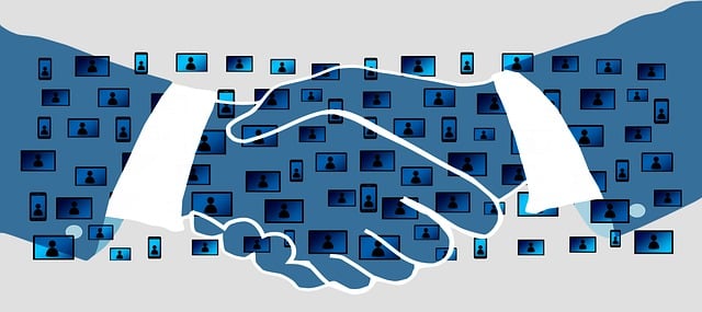 Free trust partnership business illustration