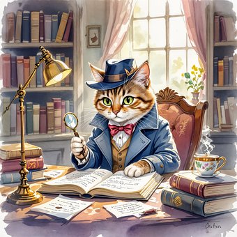 Antropomorf Kat, Kat, Detektiv