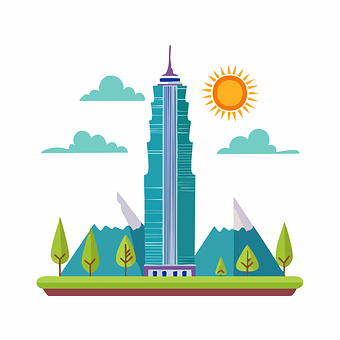 Taiwan, Taipei, Wolkenkratzer
