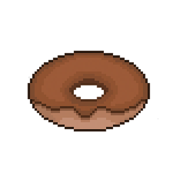 Free Pixel Art Pixel Donut illustration and picture