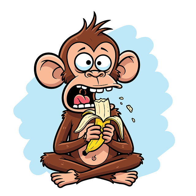 Free ai generated monkey cartoon vector