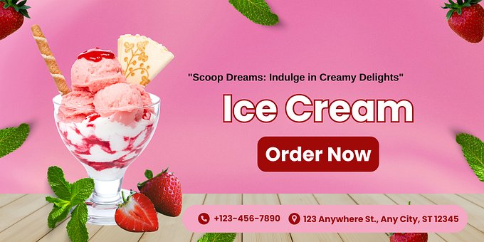 Free Icecream Banner Icecream illustration and picture