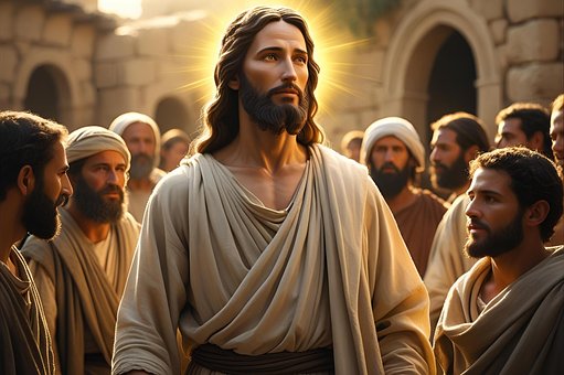 As Pessoas Se Reúnem Em Volta De Jesus