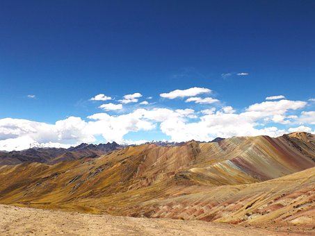 山, 冒险, 自然, 景观, 旅行, 云, 天空, 秘鲁, 库斯科, 骆马
