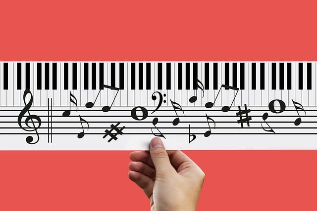 Free music piano notes illustration